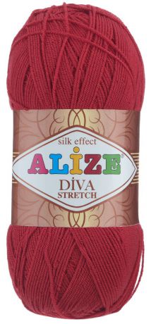 Пряжа для вязания Alize "Diva Stretch", цвет: алый (106), 400 м, 100 г, 5 шт