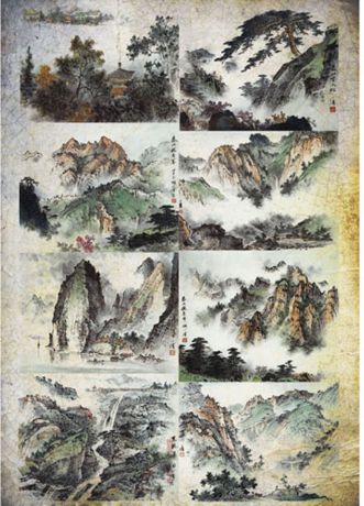 Рисовая бумага для декупажа Craft Premier "Китайские пейзажи", 28,2 х 38,4 см
