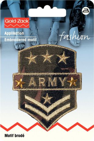 Термоаппликация Prym "Military. Армейский флаг", цвет: хаки