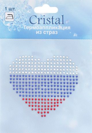 Термоаппликация из страз "Cristal", 7,5 см х 8,5 см