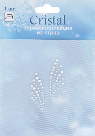 Термоаппликация из страз "Cristal", 5 х 1,5 см