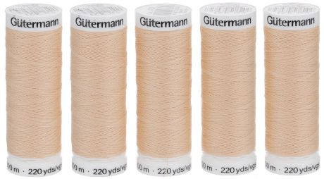 Нить Gutermann "Sew-All", для всех материалов, 200 м, 5 шт. 132057_412