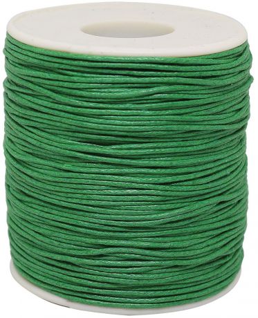 Шнур вощеный, на катушке, цвет: зеленый, 1 мм x 100 м