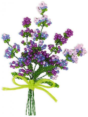Набор для бисероплетения Riolis "Лаванда", цвет: фиолетовый, зеленый, 5 х 7,5 см