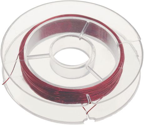Проволока для рукоделия "Астра", цвет: красный, диаметр: 0,3 мм, длина: 10 м