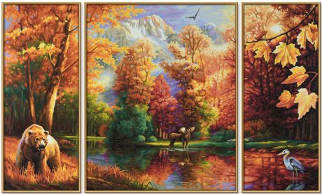 Schipper Картина по номерам Триптих Осень 20х50 см, 40х50 см, 20х50 см