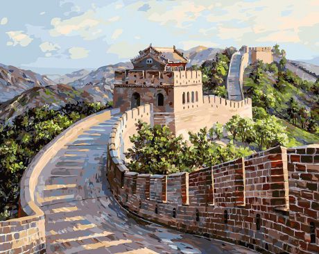 Живопись на холсте Белоснежка "Великая Китайская стена", 40 х 50 см