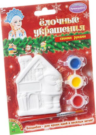 Bondibon Набор для изготовления игрушек Ёлочные украшения Домик Снеговичка