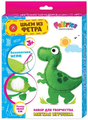 Набор для изготовления игрушки Feltrica "Динозавр", фетр
