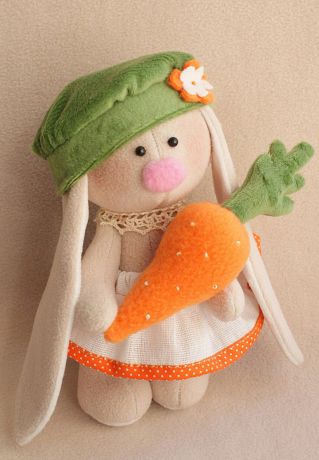 Набор для изготовления текстильной игрушки Ваниль "Зайка Морковка", высота 20 см