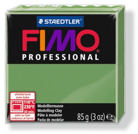 Глина полимерная Fimo "Professional", запекаемая, цвет: зеленый лист, 85 г