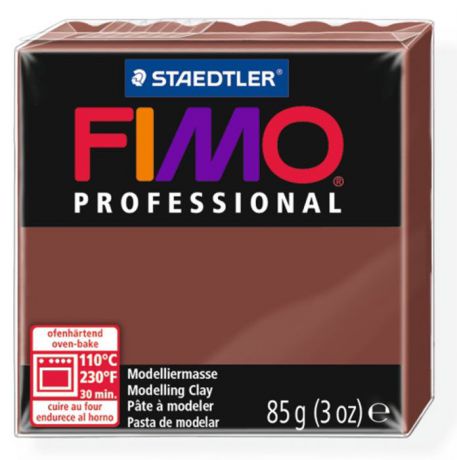 Глина полимерная Fimo "Professional", запекаемая, цвет: шоколад, 85 г