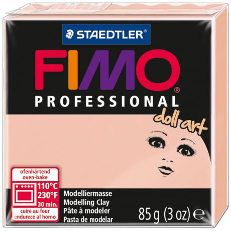Глина полимерная Fimo "Professional Doll Art", цвет: полупрозрачный розовый, 85 г