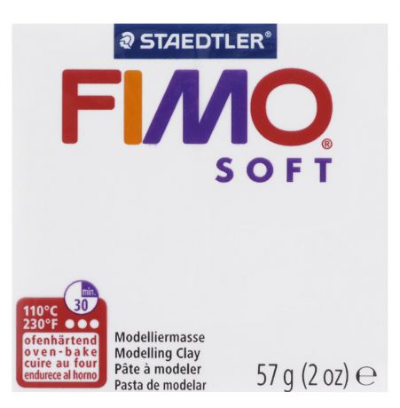 Полимерная глина Fimo "Soft", цвет: белый, 57 г