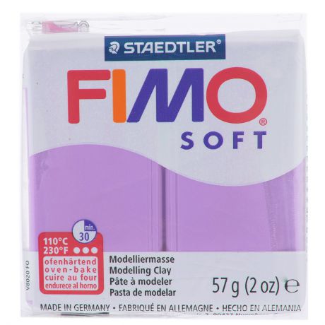 Полимерная глина Fimo "Soft", цвет: лаванда (62), 57 г