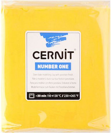 Глина полимерная Cernit "№1", запекаемая, цвет: желтый, 250 г