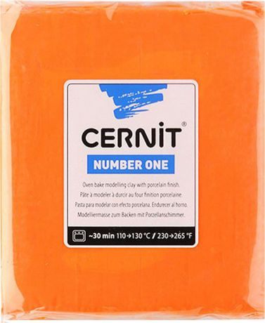 Глина полимерная Cernit "№1", запекаемая, цвет: оранжевый, 250 г