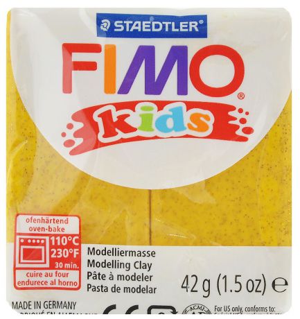 Полимерная глина Fimo "Kids", цвет: блестящий золотой, 42 г
