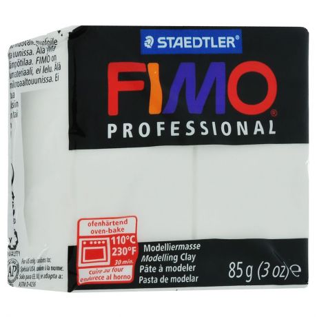 Полимерная глина Fimo "Professional", цвет: белый, 85 г