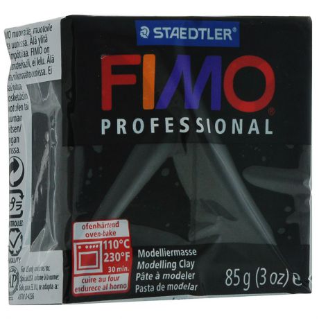 Полимерная глина Fimo "Professional", цвет: черный, 85 г