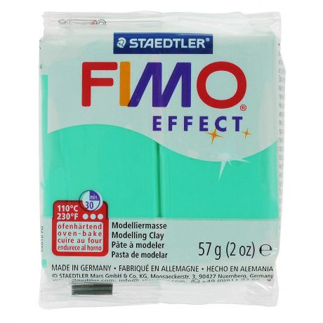 Полимерная глина Fimo "Effect", цвет: полупрозрачный зеленый, 57 г