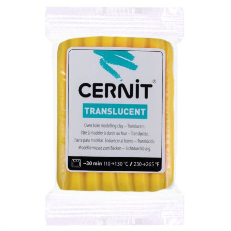 Пластика Cernit "Translucent", прозрачная, цвет: прозрачный янтарь, 56 г