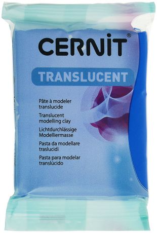 Пластика Cernit "Translucent", прозрачная, цвет: прозрачный сапфир, 56 г