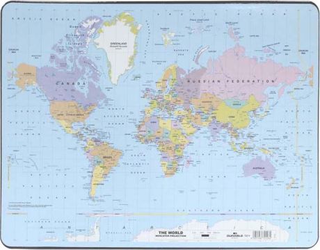 Настольная подкладка-коврик для письма "Карта мира"