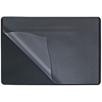 Коврик на стол "Durable" с прозрачным листом, цвет: черный, 650х520