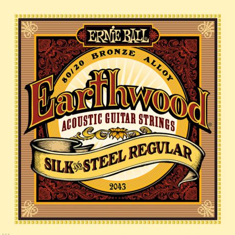 Ernie Ball Earthwood Silk & Steel Regular 80/20 Bronze струны для акустической гитары (13-56)