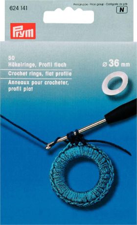 Кольца для обвязывания крючком "Prym", диаметр 3,6 см, 50 шт