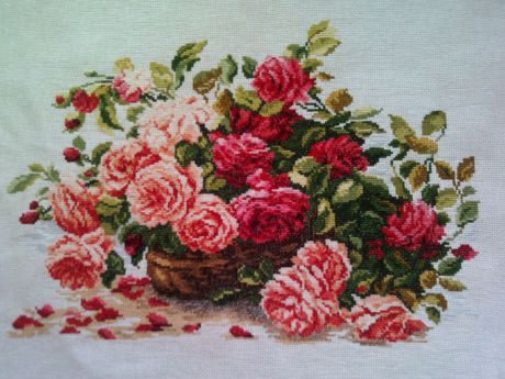 Набор для вышивания крестом Чудесная игла "Королевские розы", 38 х 28 см