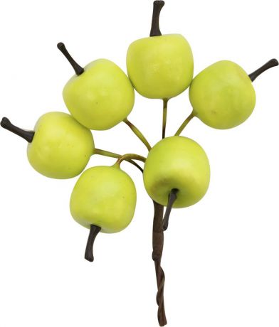 Декоративный букет для скрапбукинга Астра "Яблоки", цвет: зеленый, 11 х 7 см, 6 шт