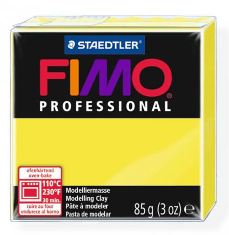 Глина полимерная Fimo "Professional", запекаемая, цвет: желтый, 85 г