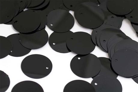 Пайетки "Ideal", цвет: черный (A075), 35 мм, 50 г