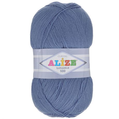 Пряжа для вязания Alize "Lanagold 800", цвет: джинс (203), 800 м, 100 г, 5 шт