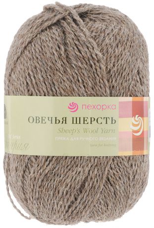 Пряжа для вязания Пехорка "Овечья шерсть", цвет: натуральный серый (371), 200 м, 100 г, 10 шт