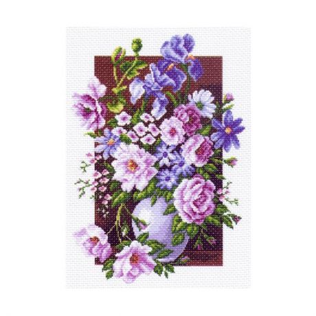 Канва с нанесенным рисунком для вышивания Матренин Посад "Букет цветов", 37 х 49 см
