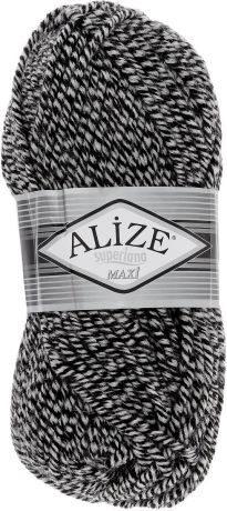 Пряжа для вязания Alize "Superlana Maxi", цвет: серый, черный (601), 100 м, 100 г, 5 шт