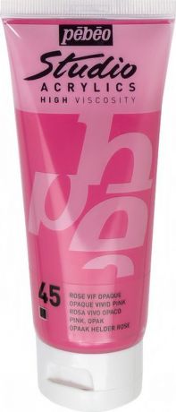 Pebeo Краска акриловая Studio Acrylics цвет 831-045 ярко-розовый 100 мл