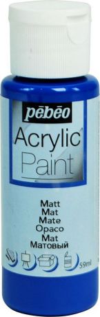 Pebeo Краска акриловая Acrylic Paint матовая цвет 097833 синий королевский 59 мл