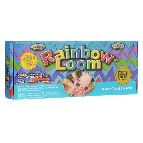 Набор для плетения браслетов "Rainbow Loom" Станок, мини-станок, 600 резиночек, крючок, клипсы