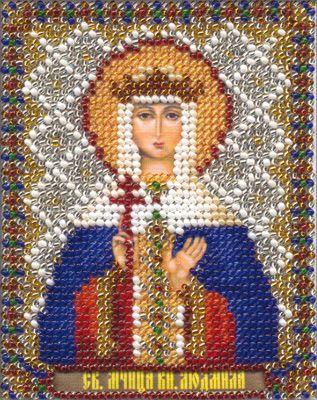 Набор для вышивания бисером Panna "Икона святой мученицы княгини Людмилы", 11 x 8,5 см