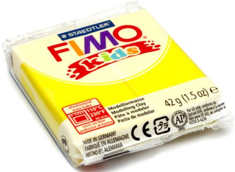 Глина для рукоделия "Fimo Kids", цвет: желтый, 42 г