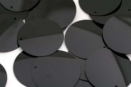 Пайетки "Ideal", цвет: черный (A075), 20 мм, 50 г. ТВY.FLK117.A075