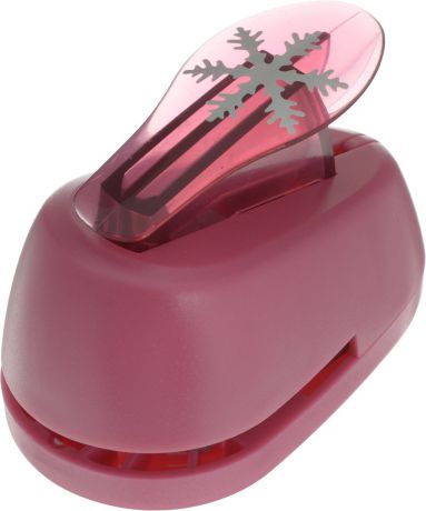 Дырокол фигурный Hobbyboom "Снежинка", №121, цвет: розовый, 2,5 см