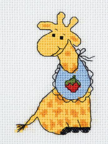 Набор для вышивания крестом Klart "Маленький жираф", 8-304, 9 х 12 см