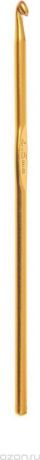 Крючок для вязания, цвет: золотой, диаметр 3,5 мм, длина 15 см