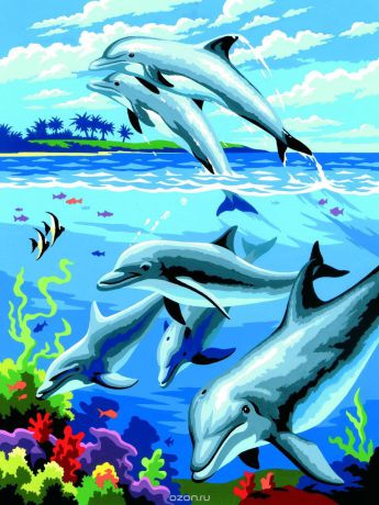 Royal & Langnickel Картина по номерам Дельфины