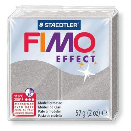 Fimo Глина полимерная Effect цвет перламутровый светло-серебристый 57 г